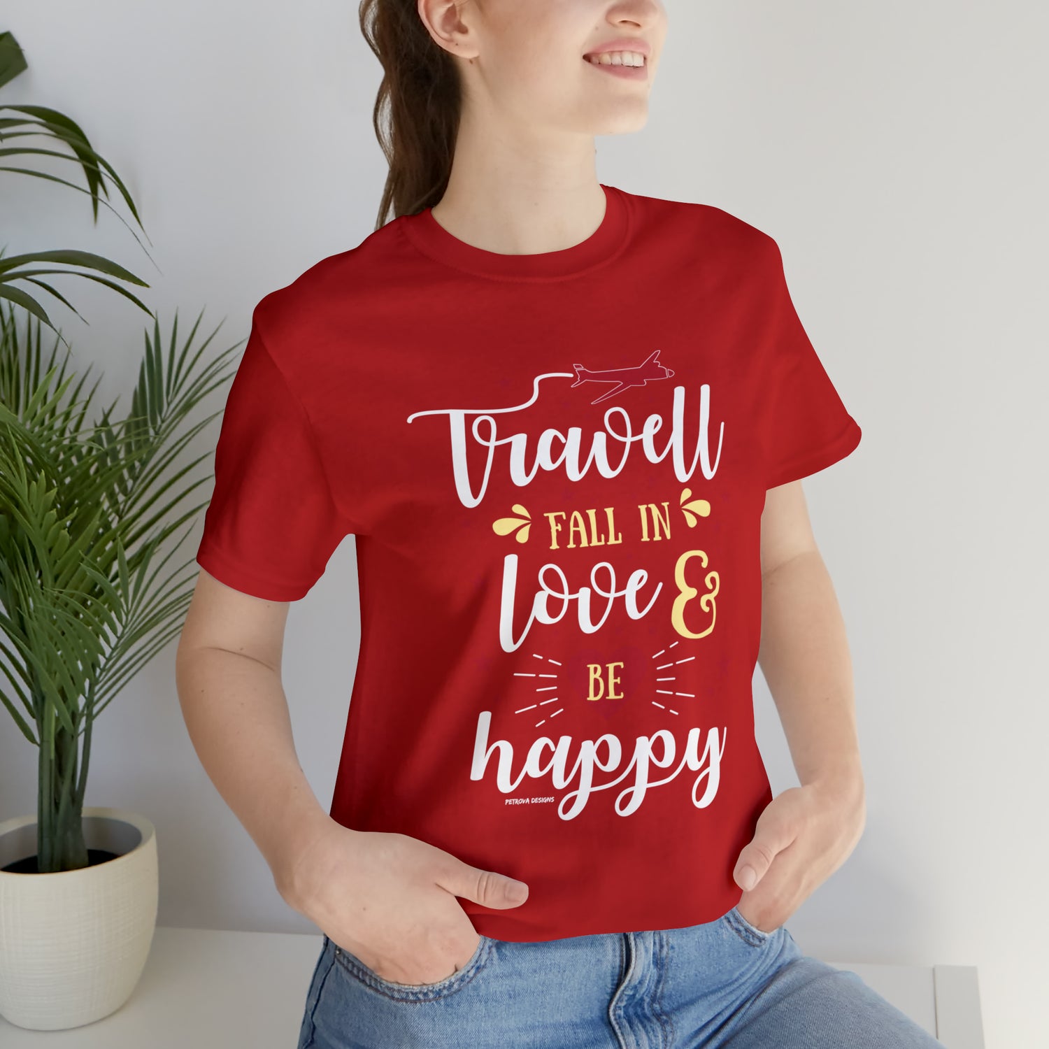 T-Shirt for Traveler | Travel Hobby Gift Idea Red T-Shirt Petrova Designs