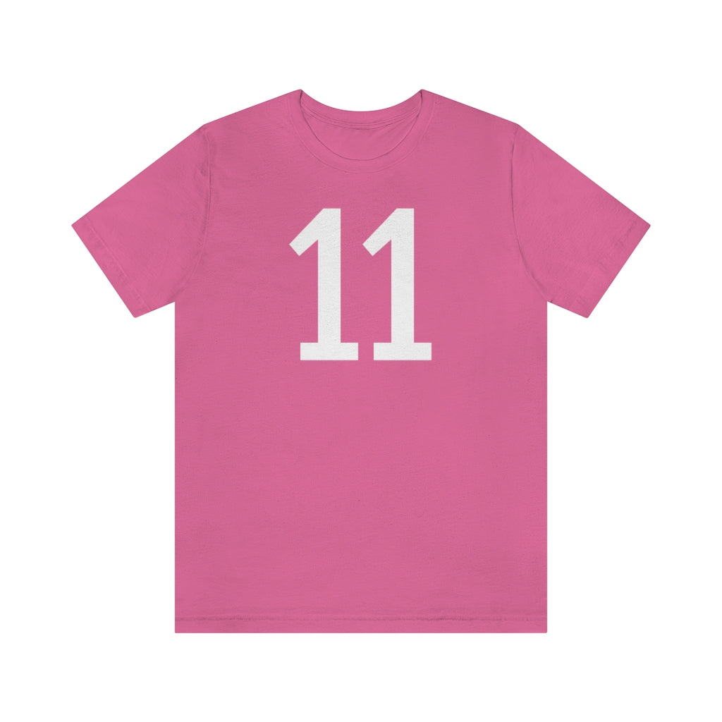 Charity Pink T-Shirt 11 Numbered T Shirt with Number On Them for Numerological Black Tshirt Outfit Petrova Designs