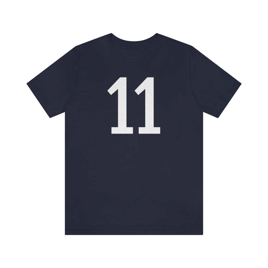 Navy T-Shirt 11 Numbered T Shirt with Number On Them for Numerological Black Tshirt Outfit Petrova Designs