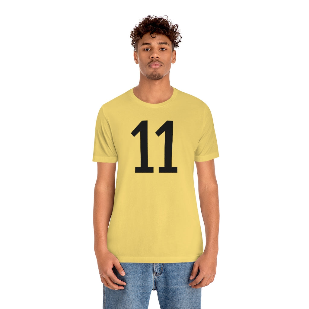 T-Shirt 11 Numbered T Shirt with Number On Them for Numerological Black Tshirt Outfit Petrova Designs