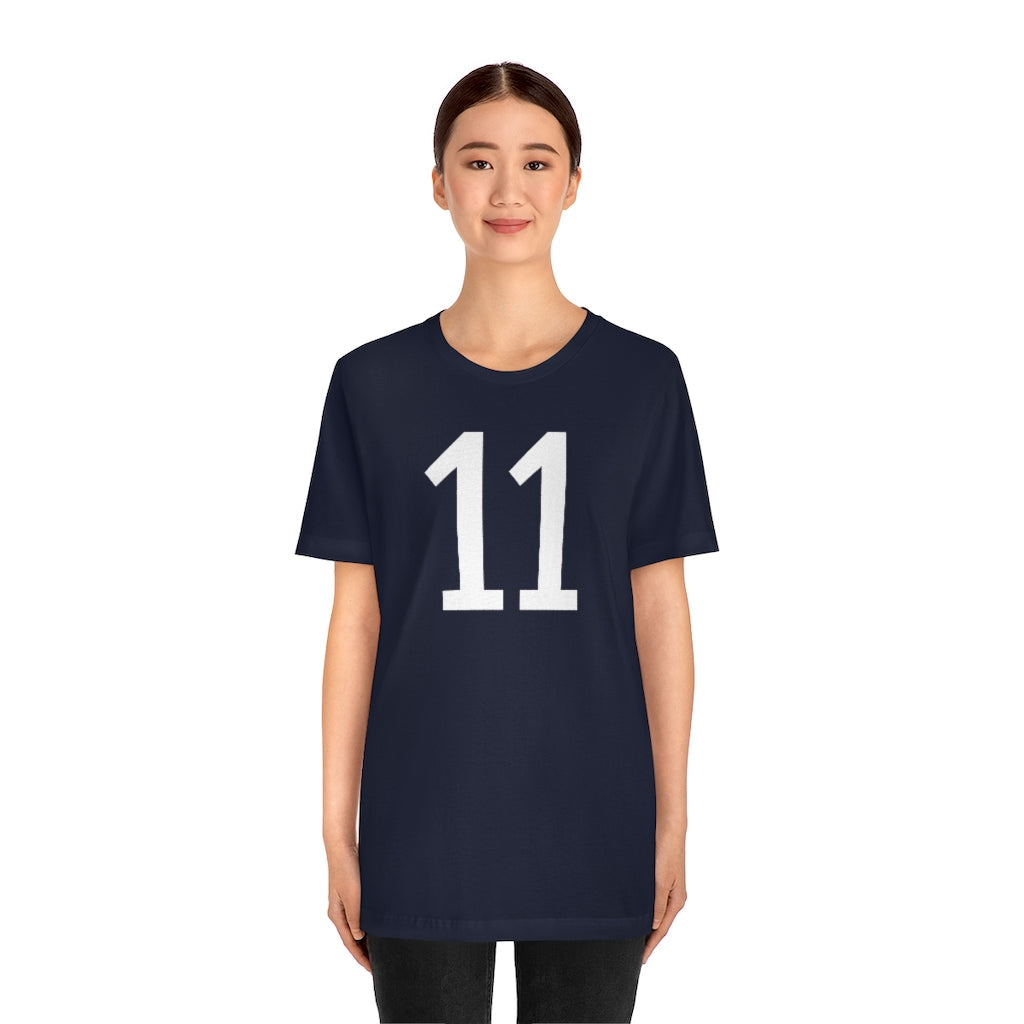 T-Shirt 11 Numbered T Shirt with Number On Them for Numerological Black Tshirt Outfit Petrova Designs