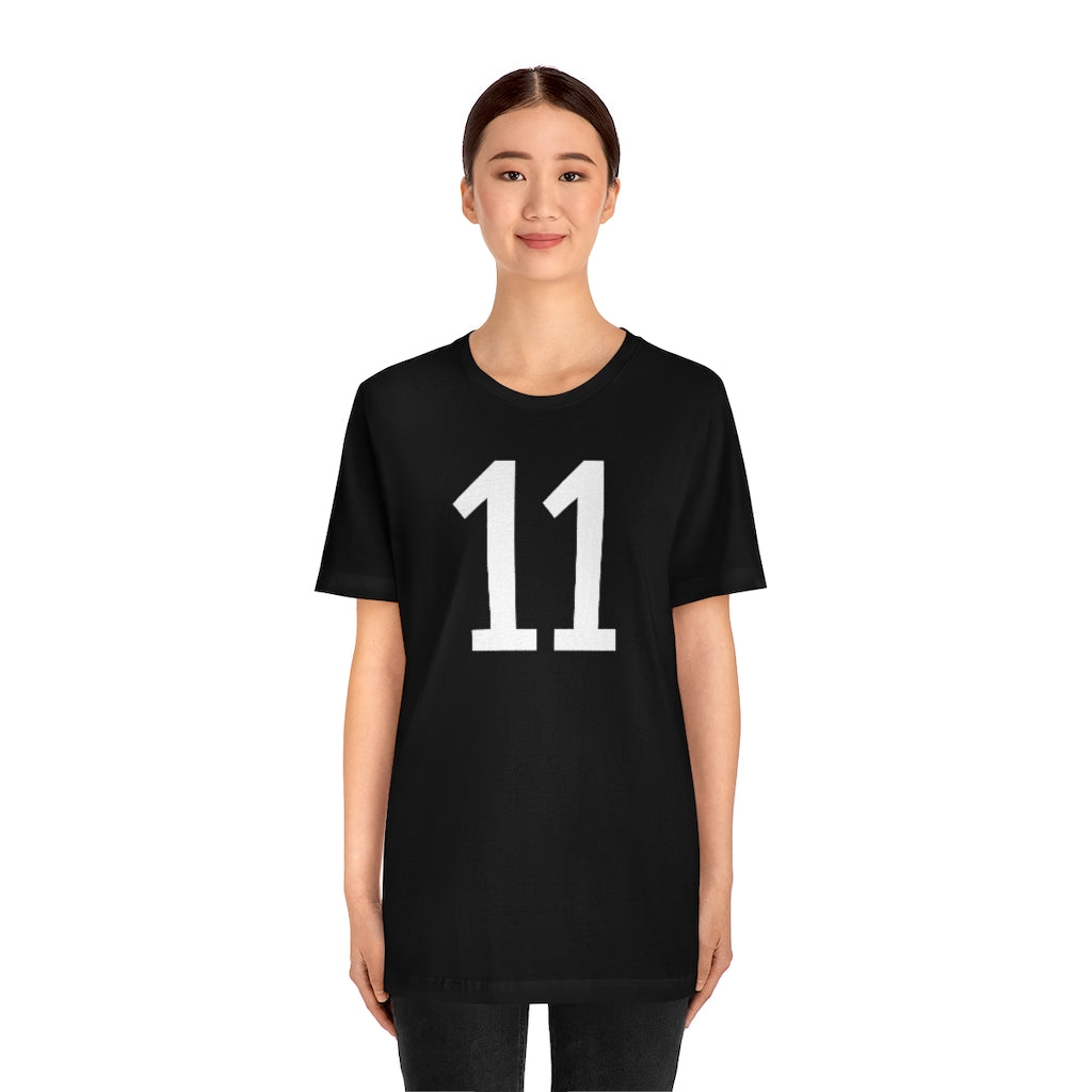 T-Shirt 11 Numbered T Shirt with Number On Them for Numerological Black Tshirt Outfit Petrova Designs