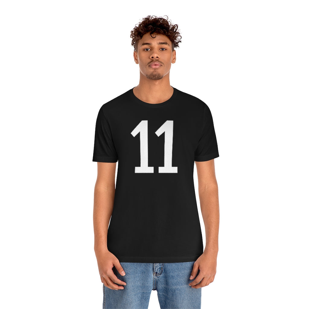 T-Shirt 11 Numbered T Shirt with Number On Them for Numerological Black Tshirt Outfit Petrova Designs