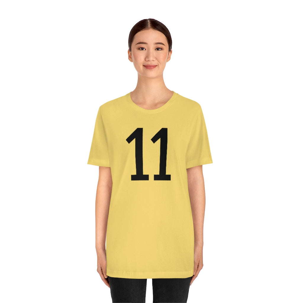 T-Shirt 11 Numbered T Shirt with Number On Them for Numerological Black Tshirt Outfit Petrova Designs