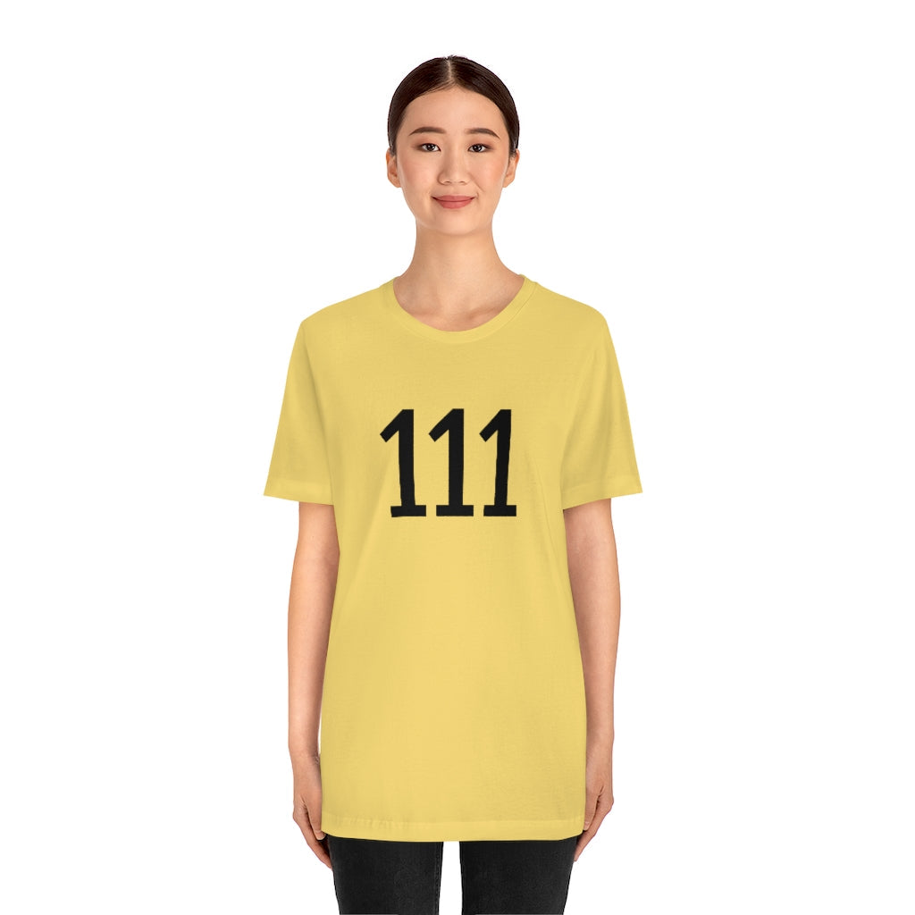 T-Shirt 111 T-Shirt Angel Number Tee Shirt with Numbers On Them for Numbered Outfit Petrova Designs