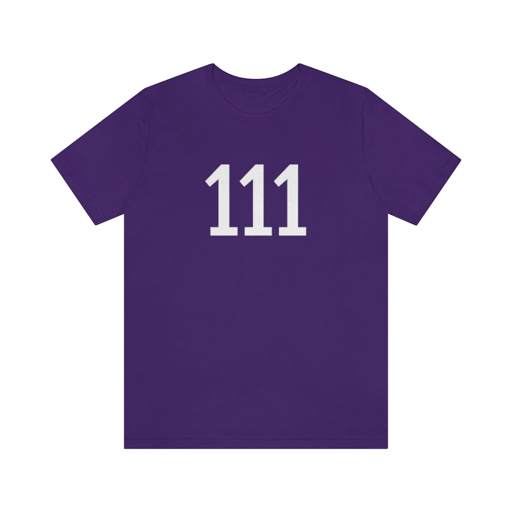 Team Purple T-Shirt 111 T-Shirt Angel Number Tee Shirt with Numbers On Them for Numbered Outfit Petrova Designs