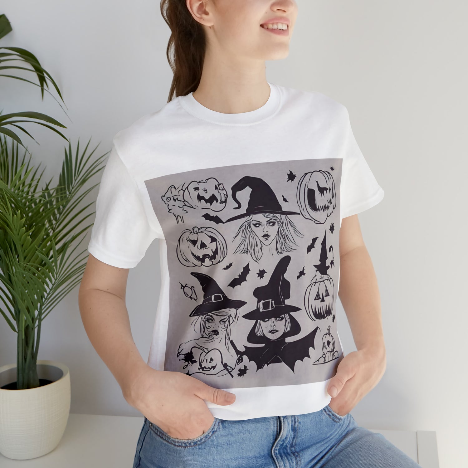Halloween T-Shirt with Witches | Halloween Gift Ideas T-Shirt Petrova Designs