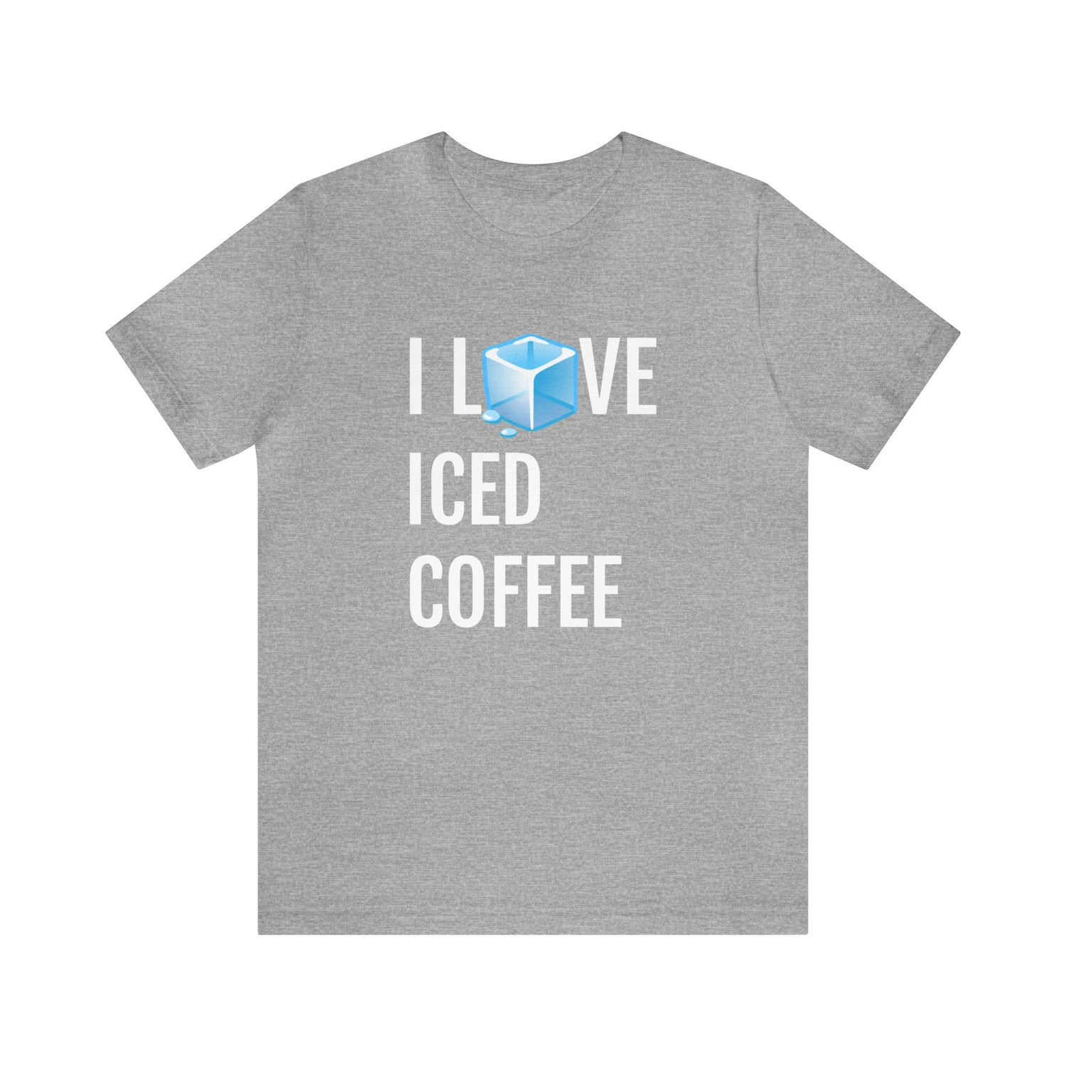 Iced Coffee T-Shirt | Iced Coffee Lover Gift Idea Athletic Heather T-Shirt Petrova Designs