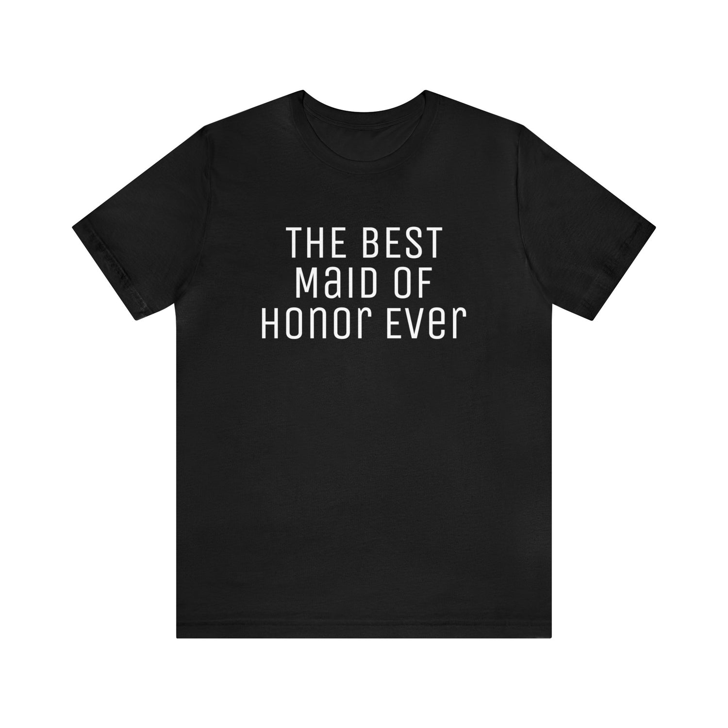 Maid of Honor T-Shirt Black T-Shirt Petrova Designs