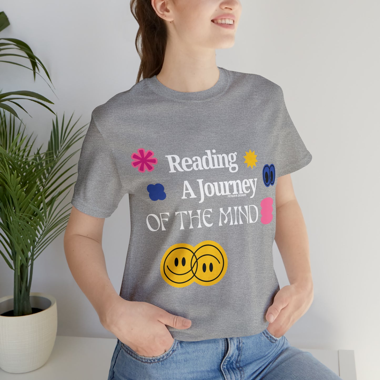 Reader T-Shirt | Reader Gift Idea | For Reading Lovers Athletic Heather T-Shirt Petrova Designs