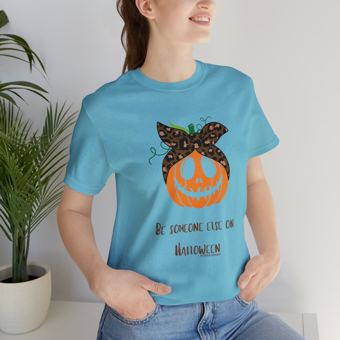 Turquoise T-Shirt Tshirt Halloween Gift for Friends and Family Short Sleeve T Shirt Petrova Designs