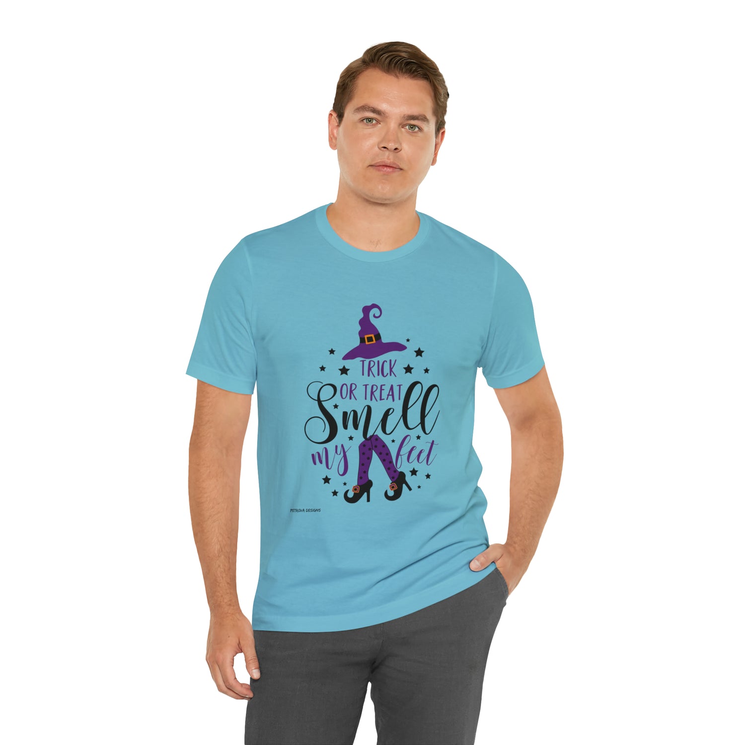 Halloween T-Shirt With Witch Hat T-Shirt Petrova Designs