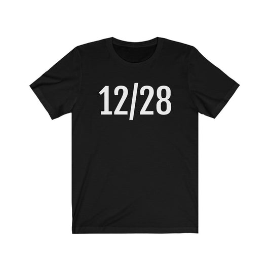 Black T-Shirt 12 28 Numbered Tee Shirt with Numbers On Them for Numbered T-Shirt Outfit Petrova Designs