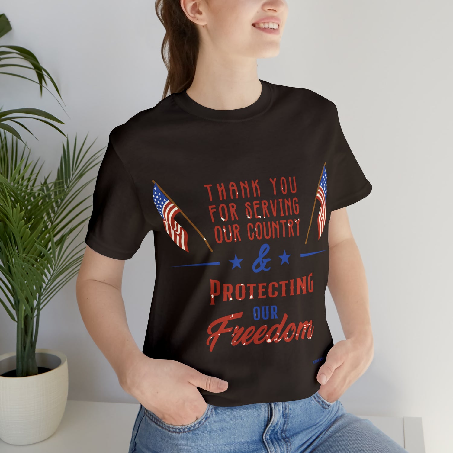 Veterans Day T-Shirt Brown T-Shirt Petrova Designs