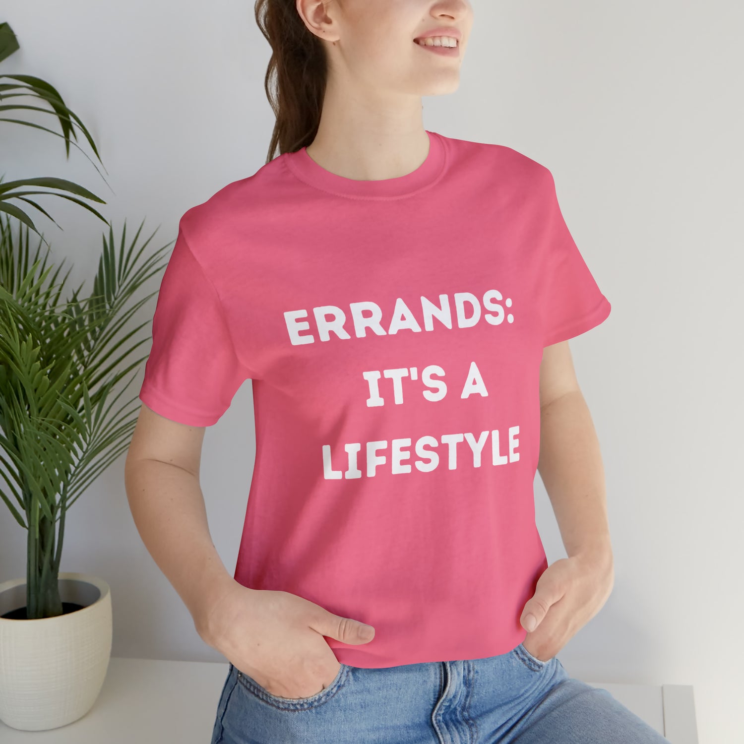 Errand Tee | Running Errands T-Shirt Charity Pink T-Shirt Petrova Designs