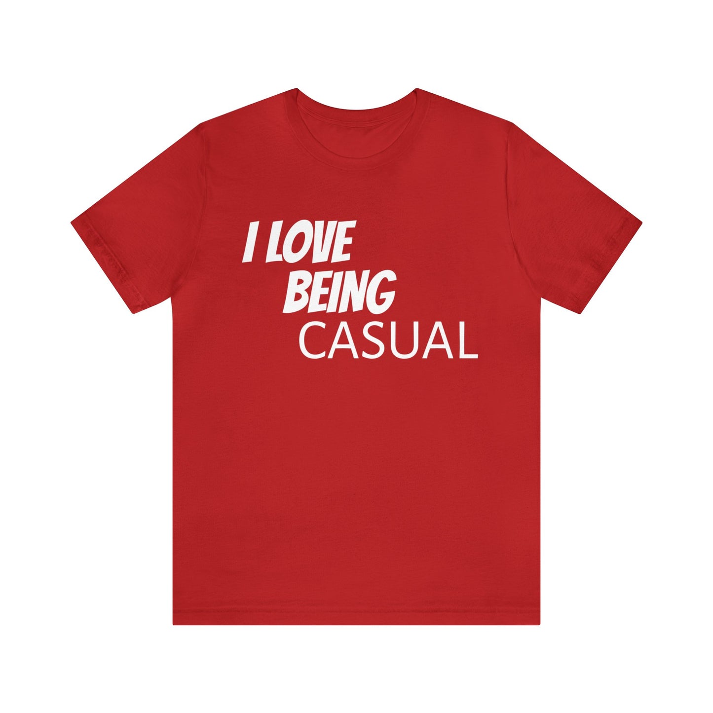 Casual Lover T-Shirt | For Casual People Red T-Shirt Petrova Designs