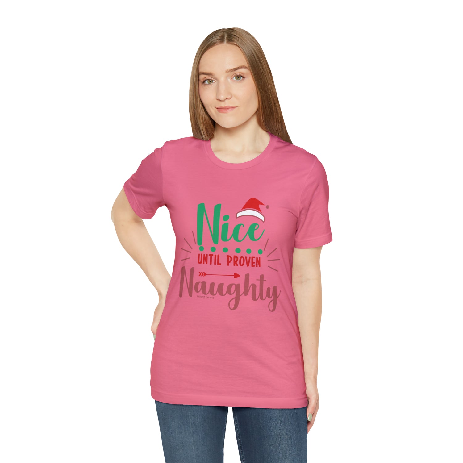 Funny Christmas T-Shirt | Xmas Naughty Tee T-Shirt Petrova Designs