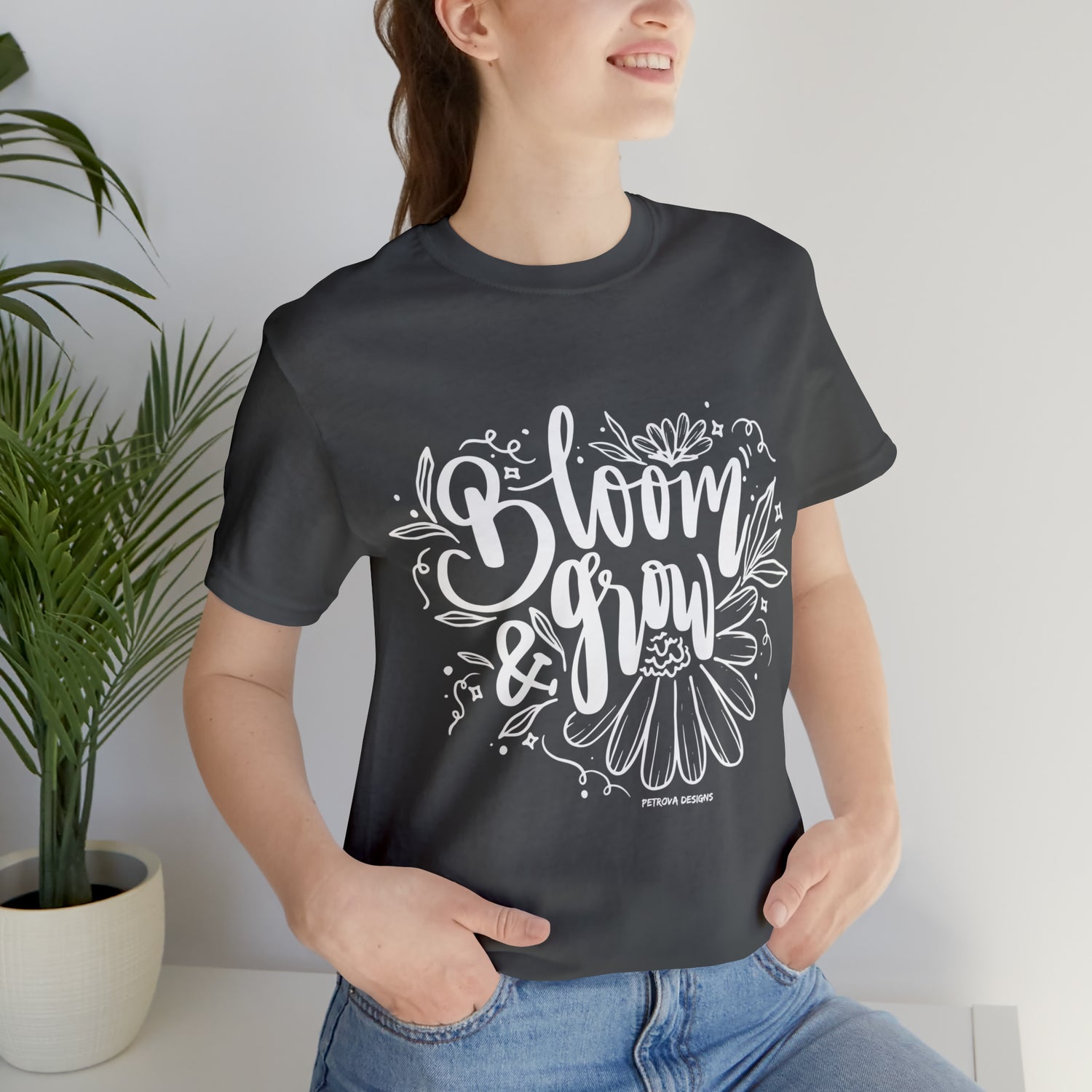 Positive T-Shirt | Glow Tee Asphalt T-Shirt Petrova Designs