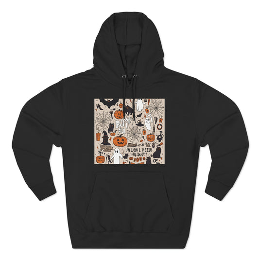 Halloween Spooky Season Hoodie | Halloween Gift Ideas Black Hoodie Petrova Designs