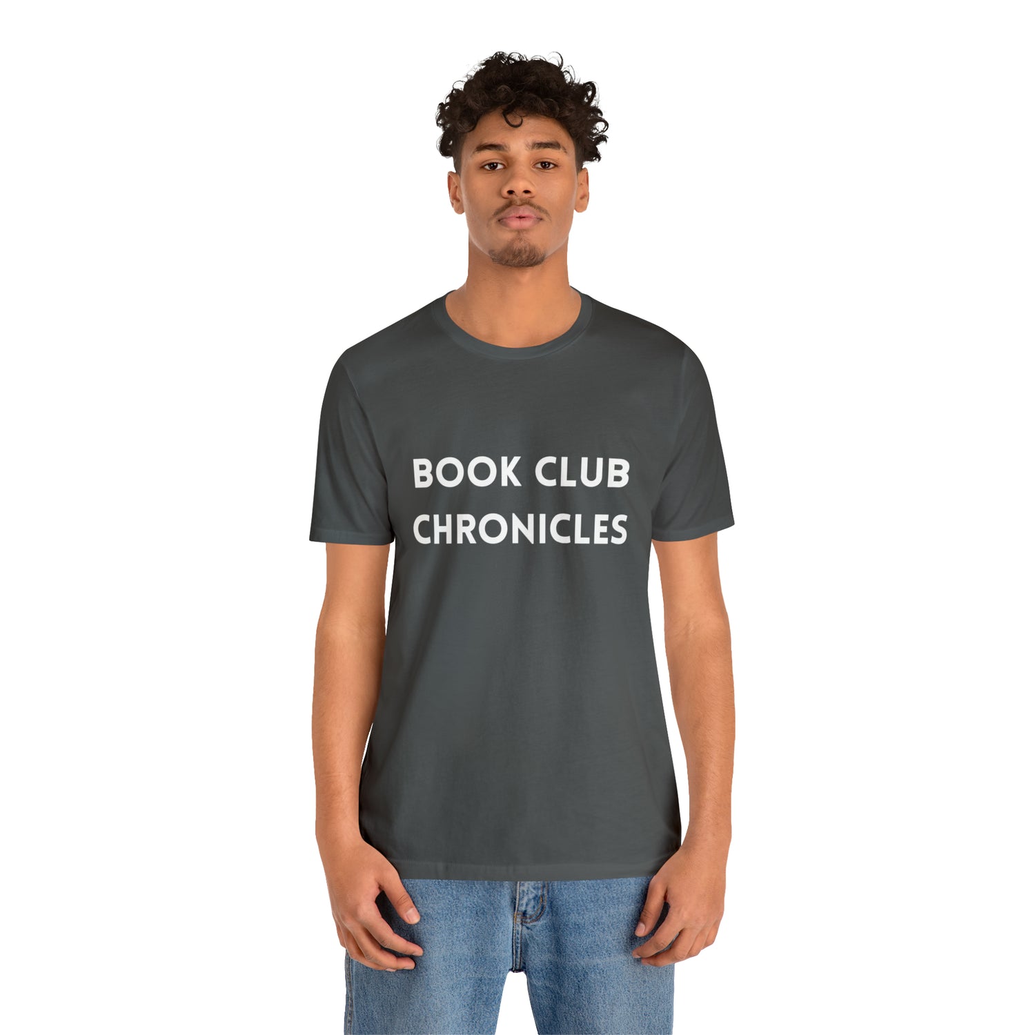 Bookworm Chic: 'Book Club Chronicles' T-Shirt for Avid Readers Asphalt T-Shirt Petrova Designs