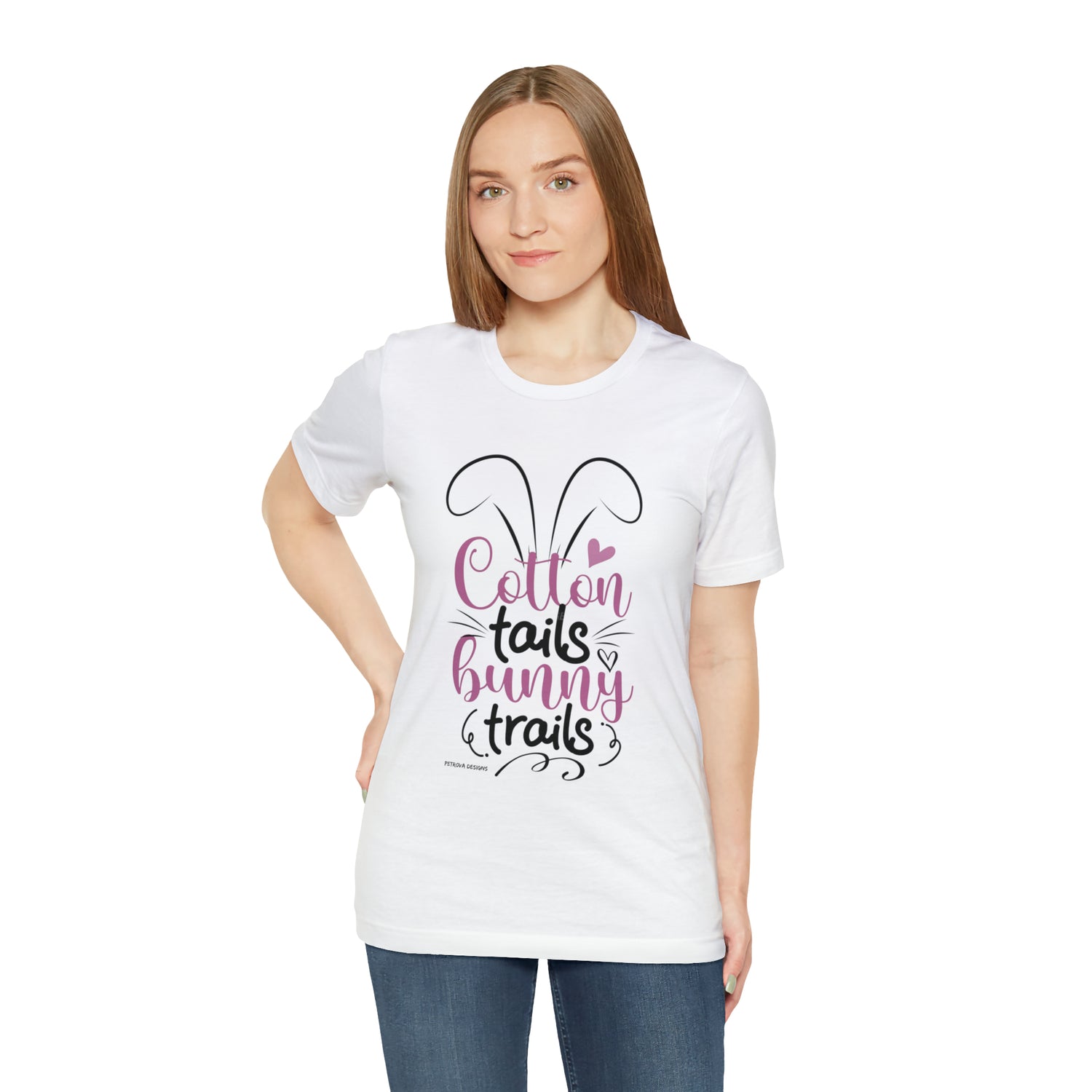 Cute Easter T-Shirt | Bunny Ears Easter Tee T-Shirt Petrova Designs