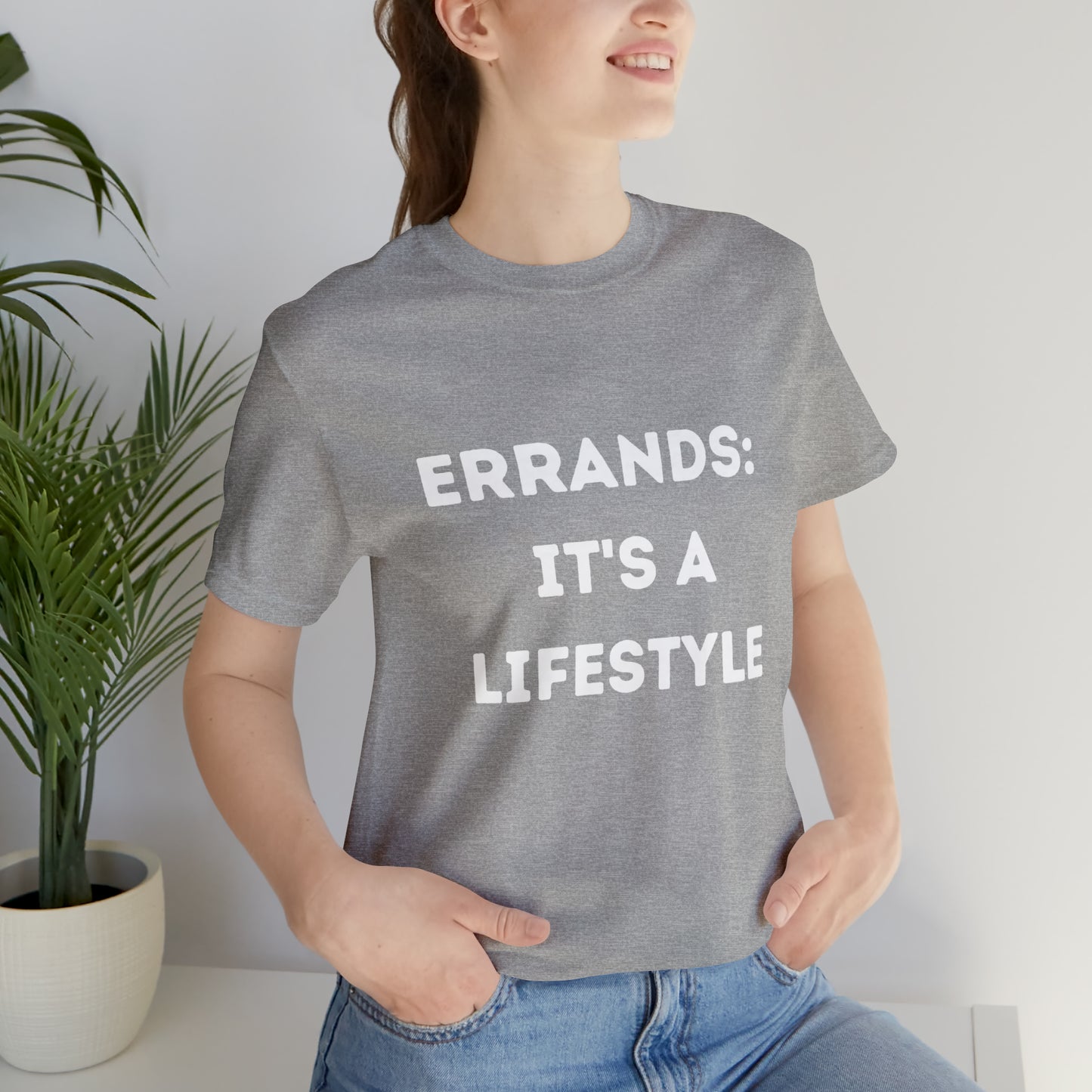 Errand Tee | Running Errands T-Shirt Athletic Heather T-Shirt Petrova Designs