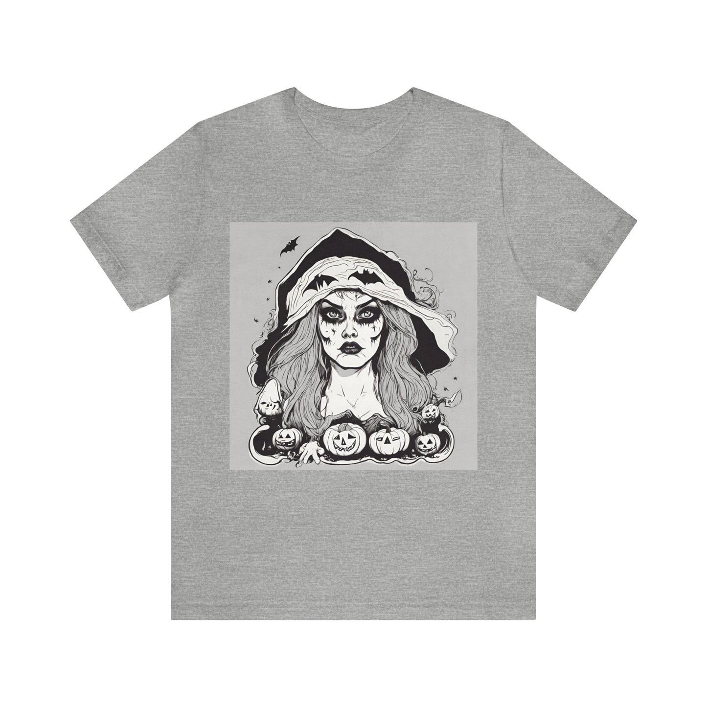 Halloween Bad Witch T-Shirt | Halloween Gift Ideas Athletic Heather T-Shirt Petrova Designs