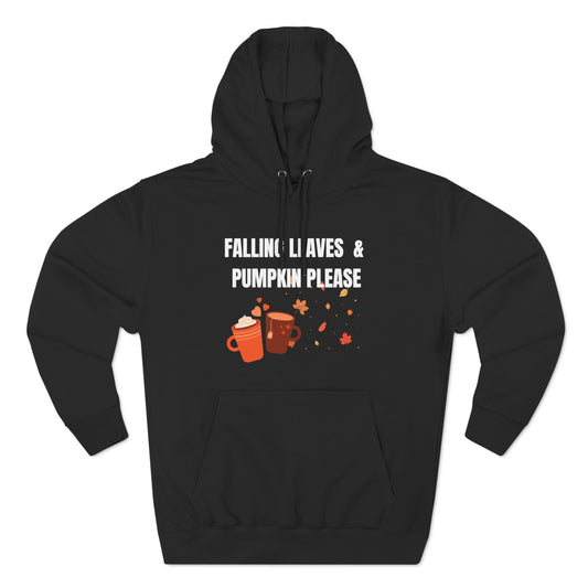 Black Hoodie Pumpkin Spice Hoodie | Fall Season Lover Sweatshirt Petrova Designs