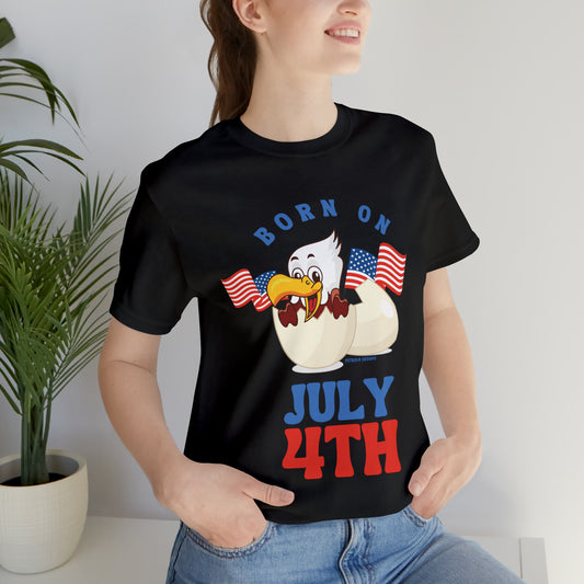 Black T-Shirt Tshirt Design Gift for Friend and Family Short Sleeved Shirt 4th of July Independence Day Petrova Designs