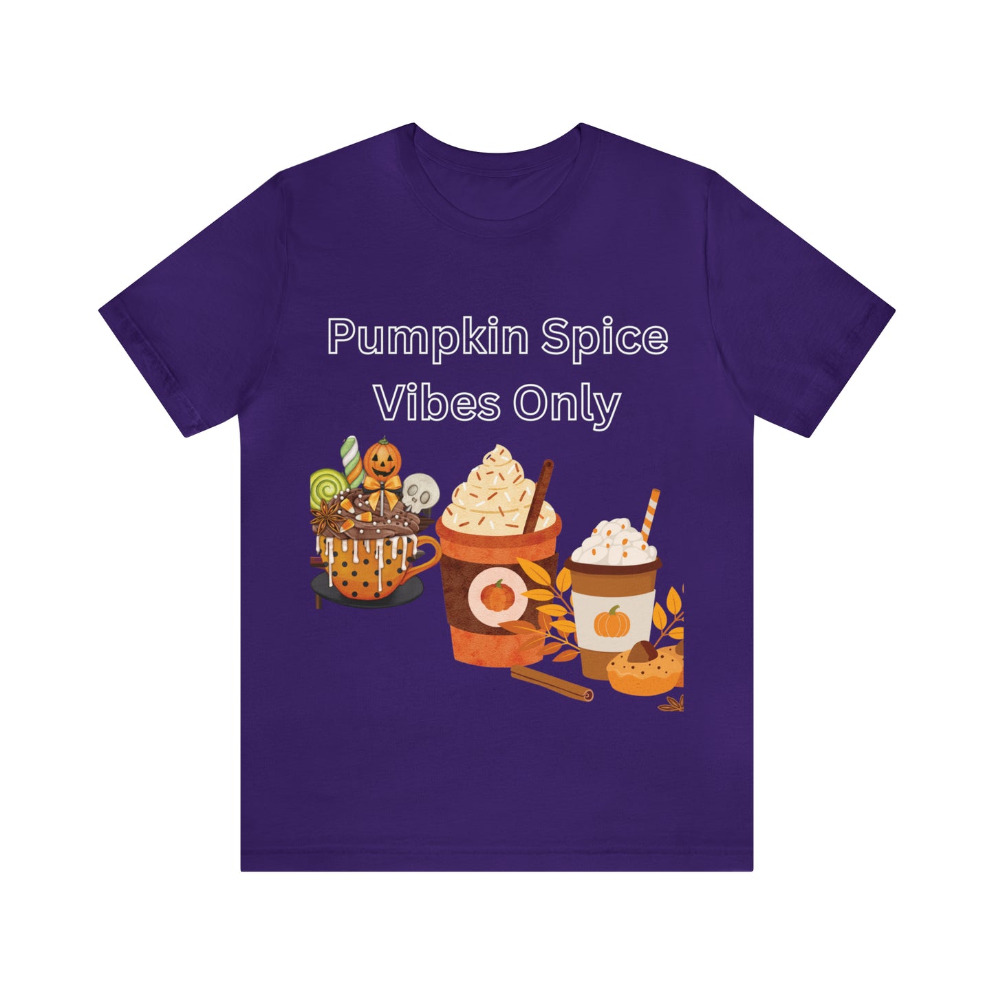 Pumpkin Spice Vibes Only Tee | Autumn T-Shirt | Fall Tee T-Shirt Petrova Designs
