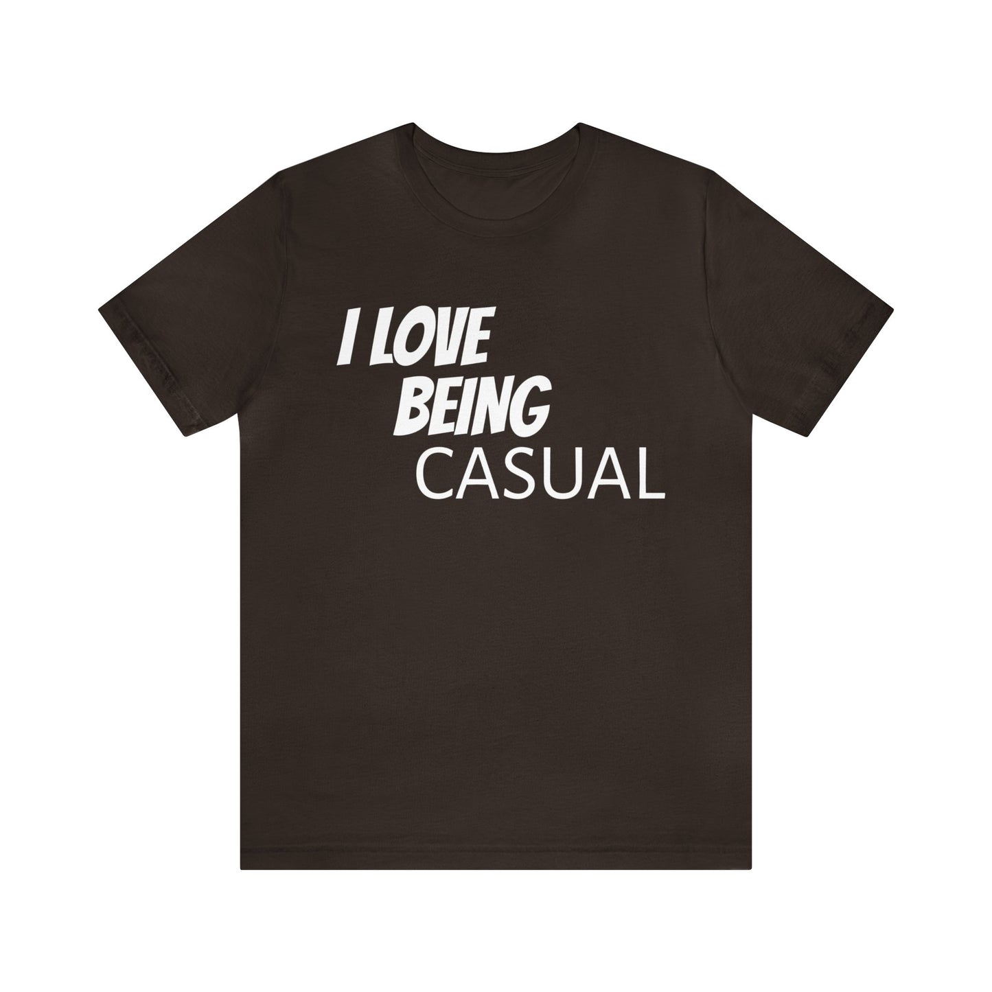 Casual Lover T-Shirt | For Casual People Brown T-Shirt Petrova Designs