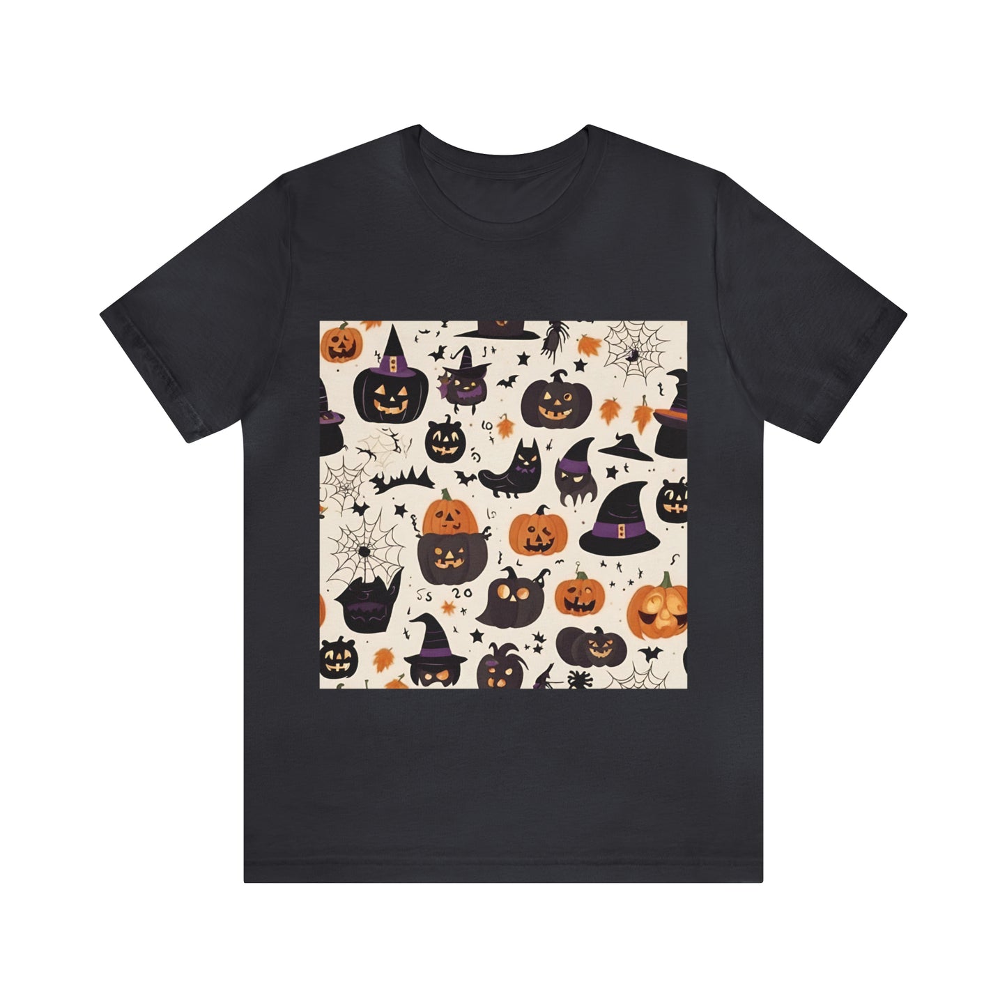 Halloween Pumpkins T-Shirt | Halloween Gift Ideas Dark Grey T-Shirt Petrova Designs