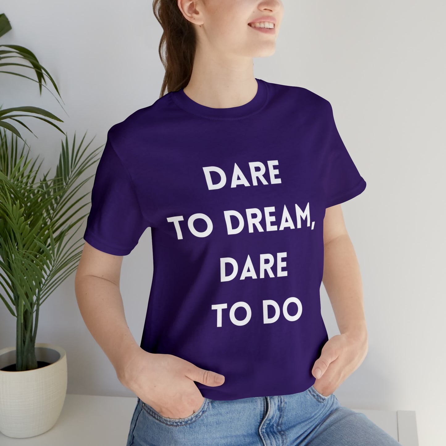 Inspirational and Motivational T-Shirt | Dreams Team Purple T-Shirt Petrova Designs