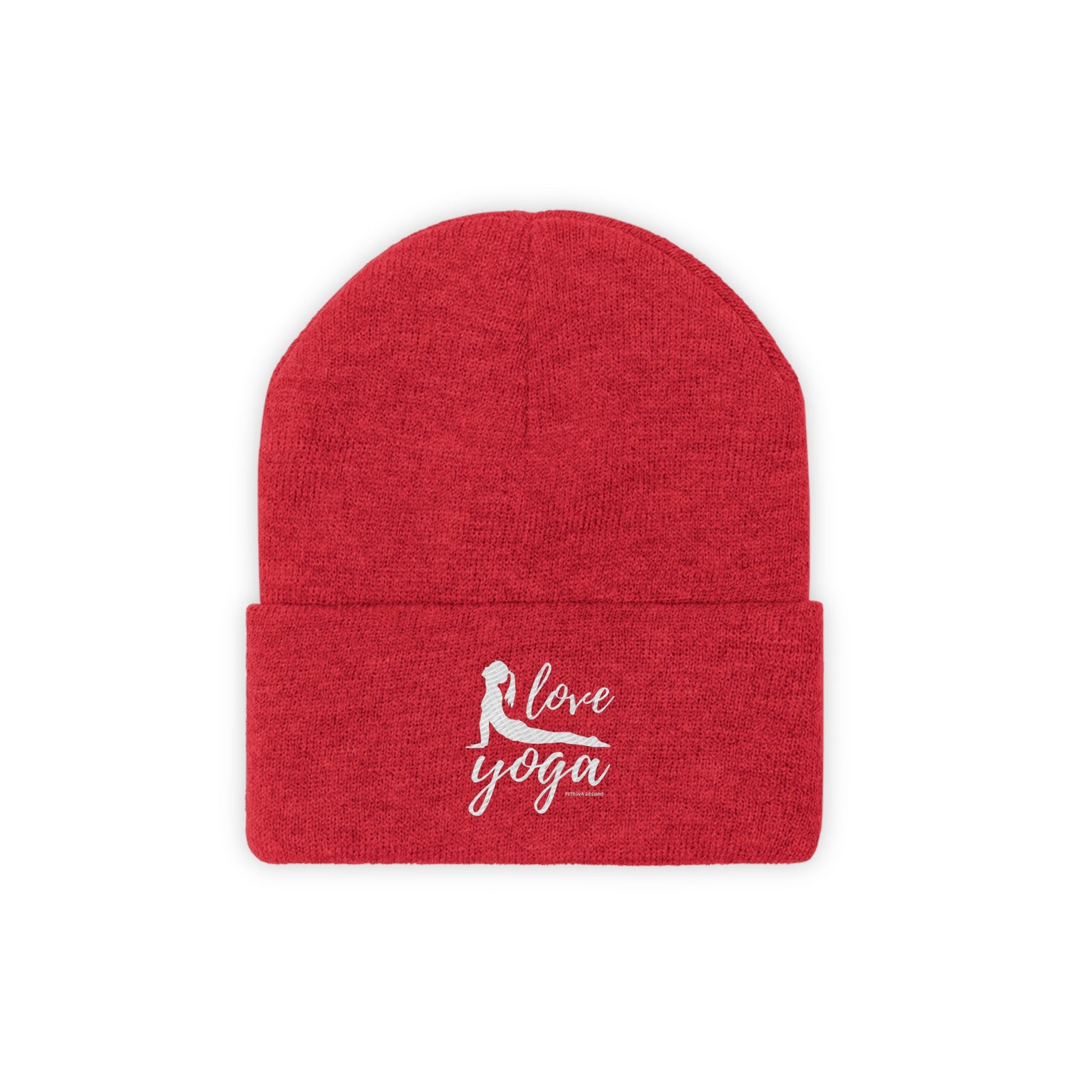 True Red One size Hats Knit Beanie Petrova Designs