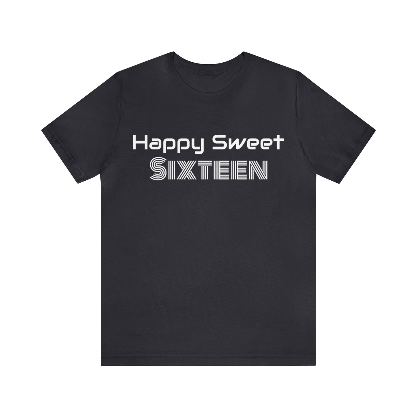 Sweet 16 T-Shirt | Sweet Sixteen Dark Grey T-Shirt Petrova Designs