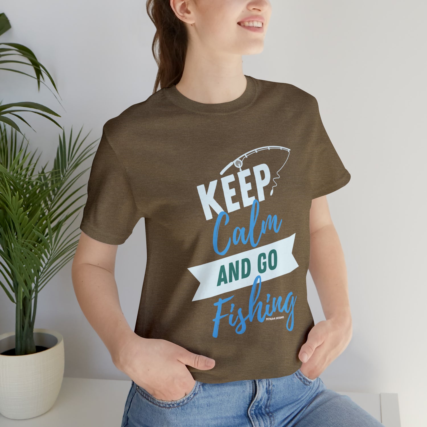 Fishing Hobby T-Shirt | Fishing Lover Gift Idea Heather Olive T-Shirt Petrova Designs