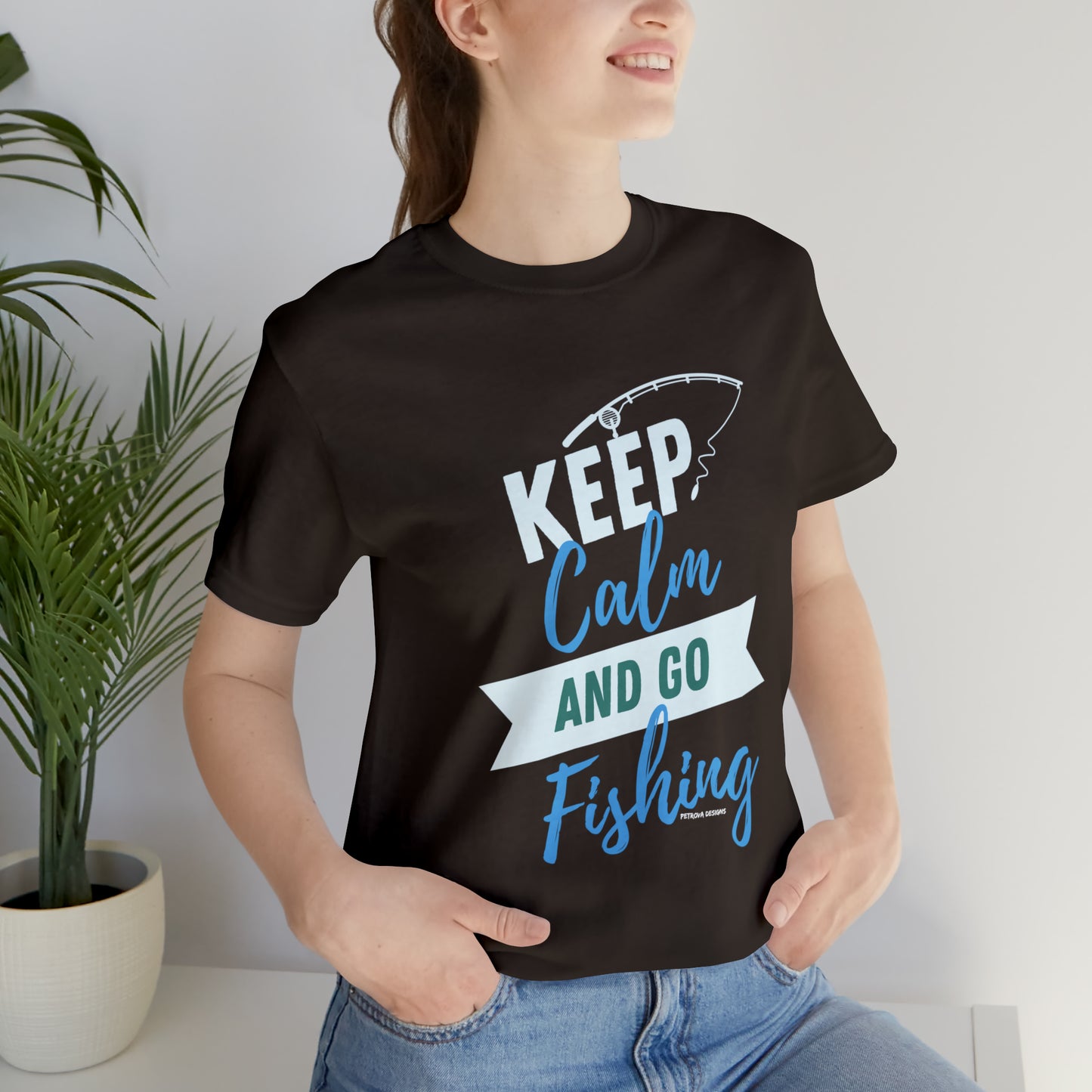 Fishing Hobby T-Shirt | Fishing Lover Gift Idea Brown T-Shirt Petrova Designs