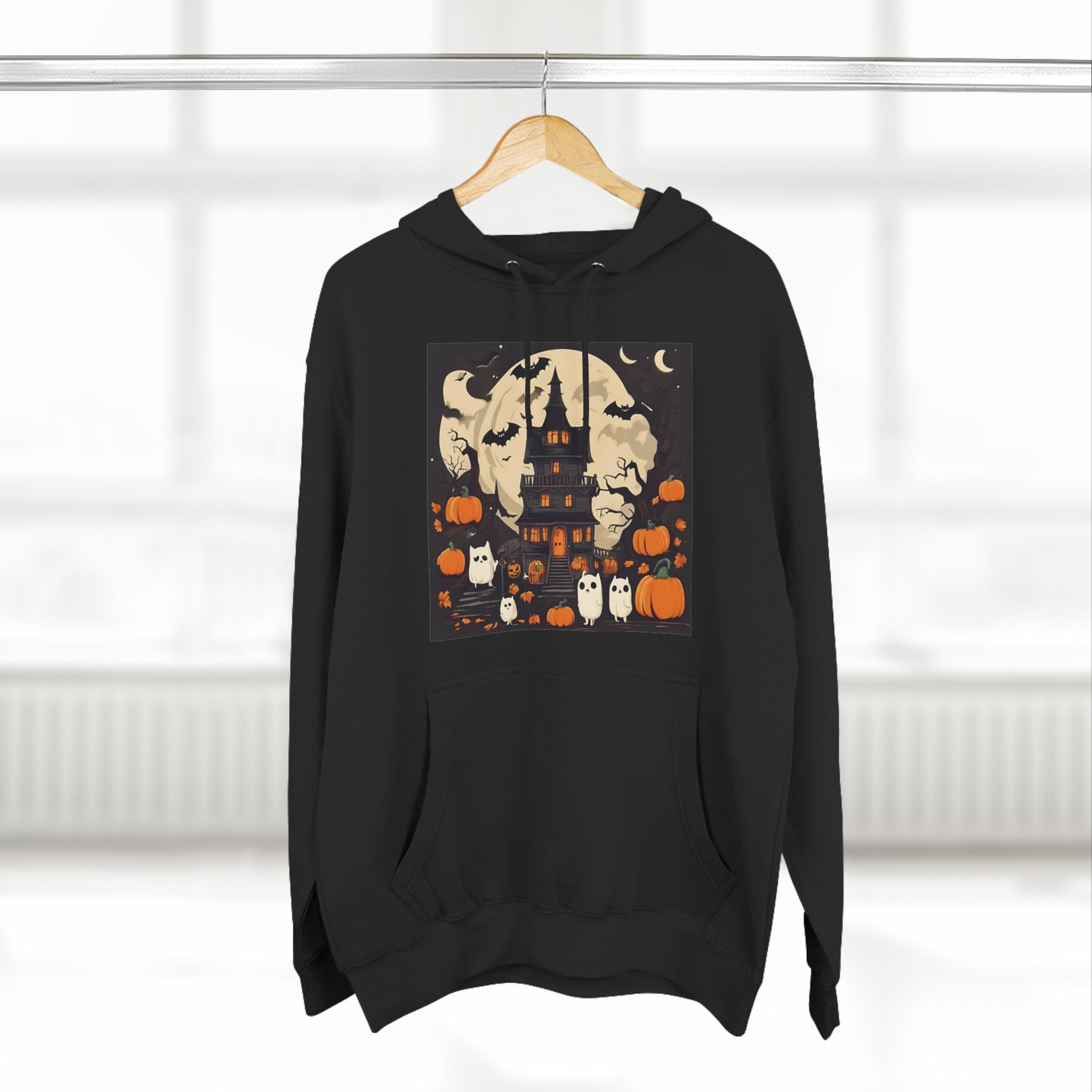 Black Hoodie Halloween Hoodie Design for Sweatshirt Outfit Fall Petrova Designs