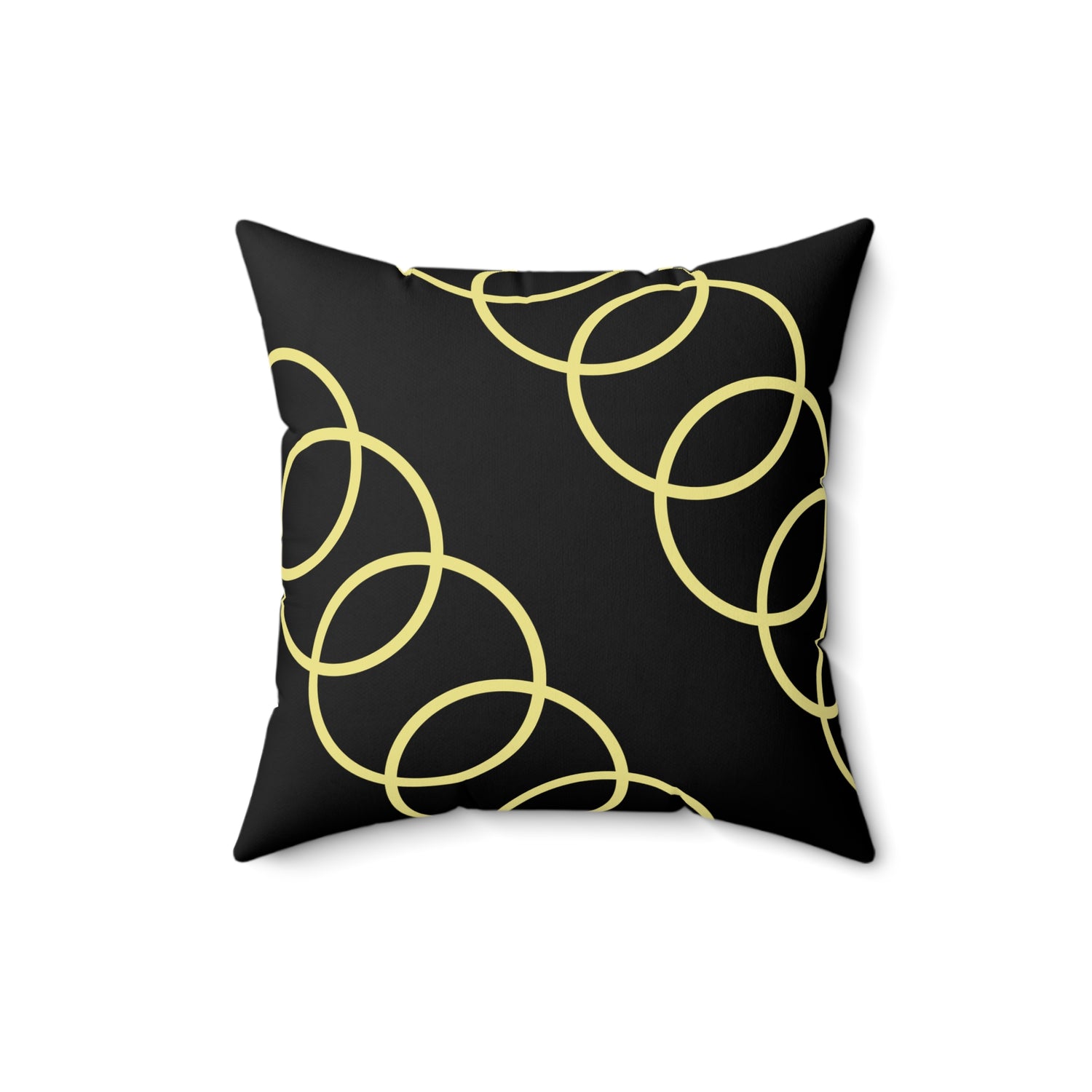 Home Decor Throw Pillows Decor for Couch and Bed Sofa Accent Pillows Living Room Throw Pillow Black Yellow Printify