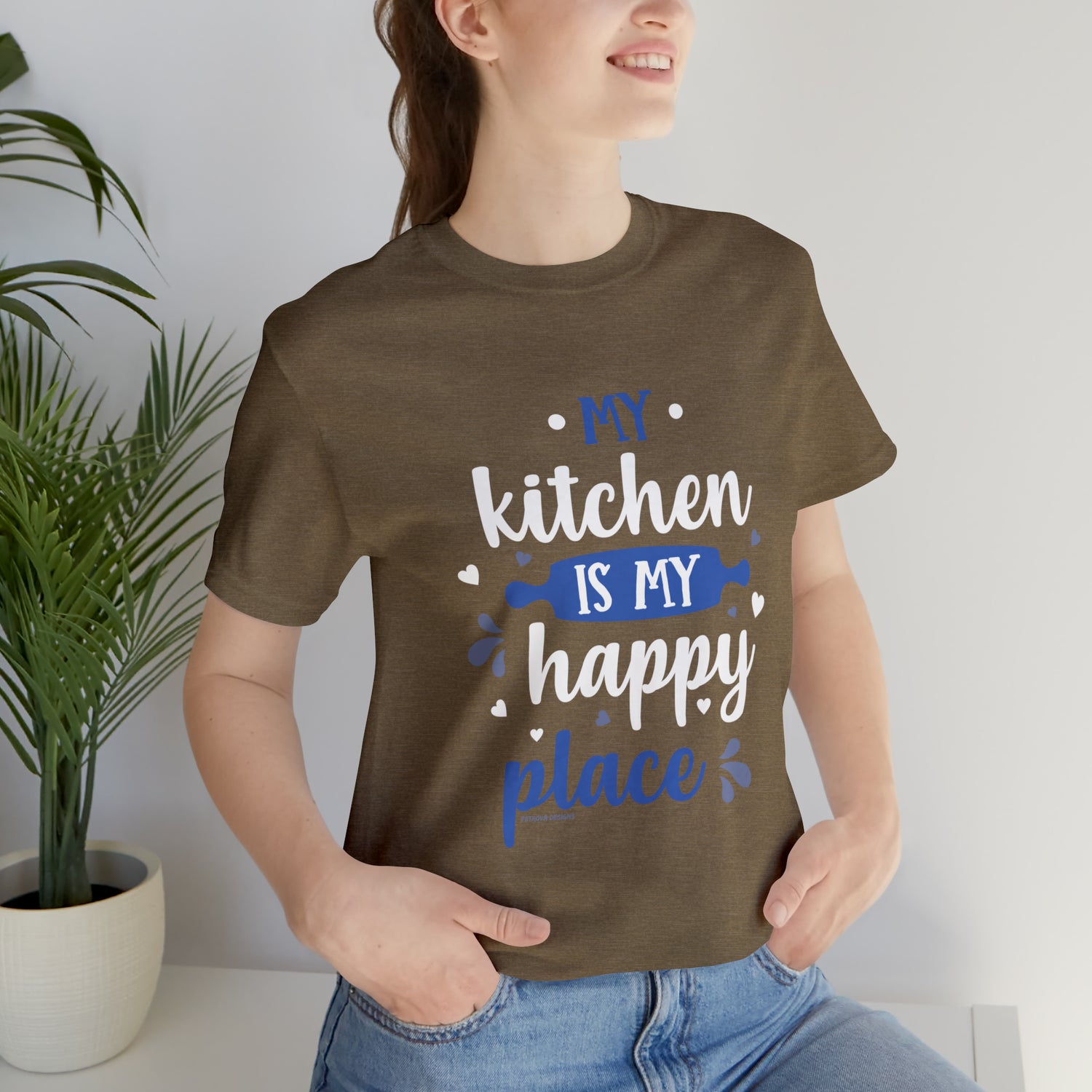 Chef T-Shirt | Cooking Hobby Tee Heather Olive T-Shirt Petrova Designs