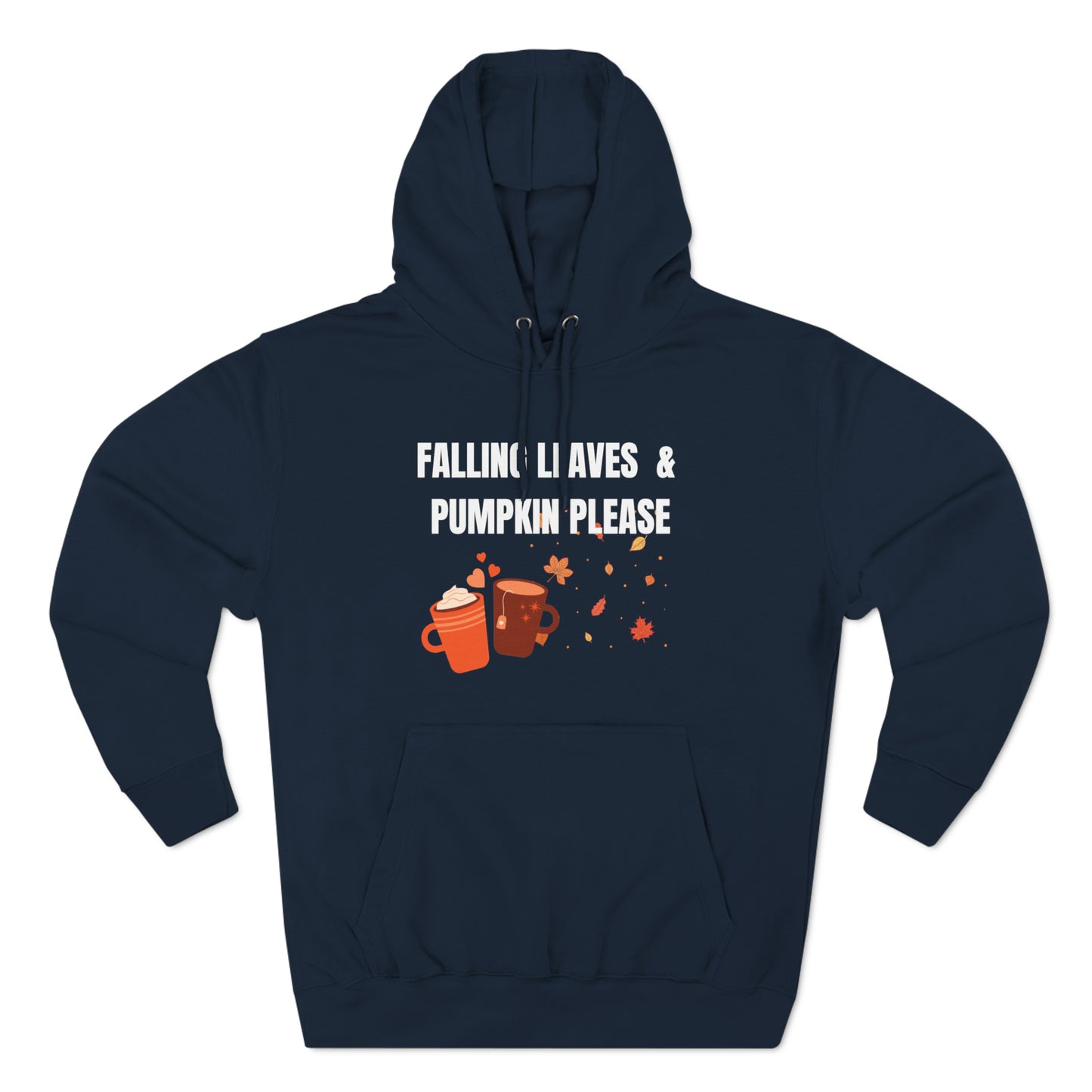 Pumpkin Spice Hoodie | Fall Season Lover Sweatshirt Navy Hoodie Petrova Designs