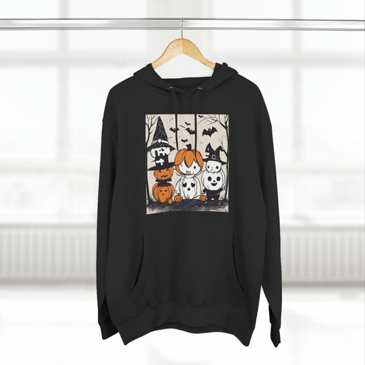 Halloween Cute Funny Pumpkins Hoodie | Halloween Gift Ideas Black Hoodie Petrova Designs