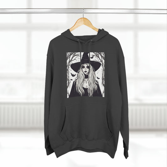 Halloween Beautiful Witch Hoodie | Halloween Gift Ideas Charcoal Heather Hoodie Petrova Designs