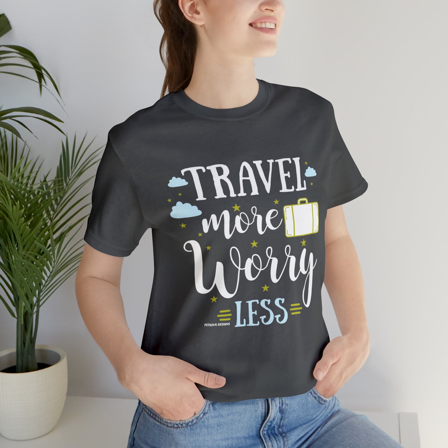 Traveler T-Shirt | For Travel Lovers Asphalt T-Shirt Petrova Designs