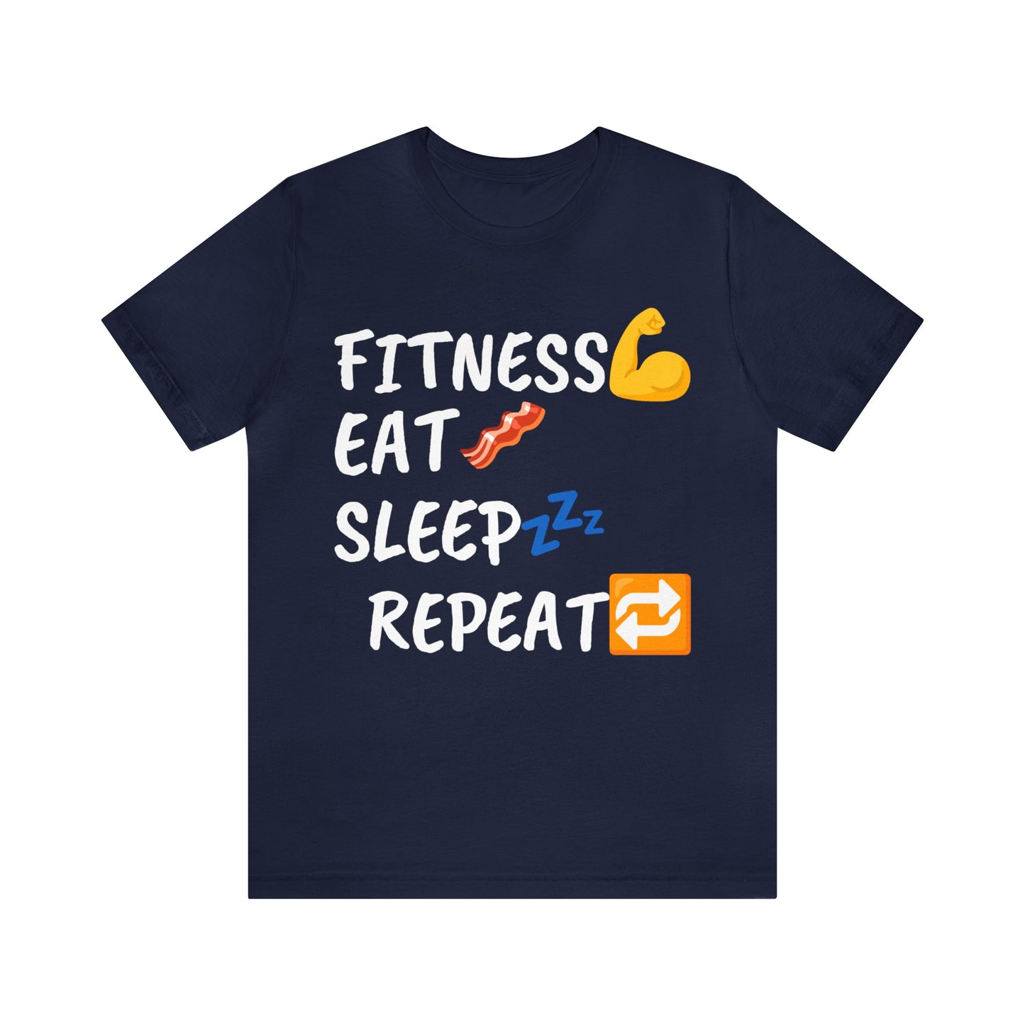 Fitness Lover T-Shirt Navy T-Shirt Petrova Designs