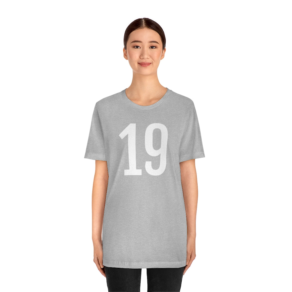 T-Shirt 19 Numbered T Shirt with Number On Them for Numerological Black Tshirt Outfit Petrova Designs