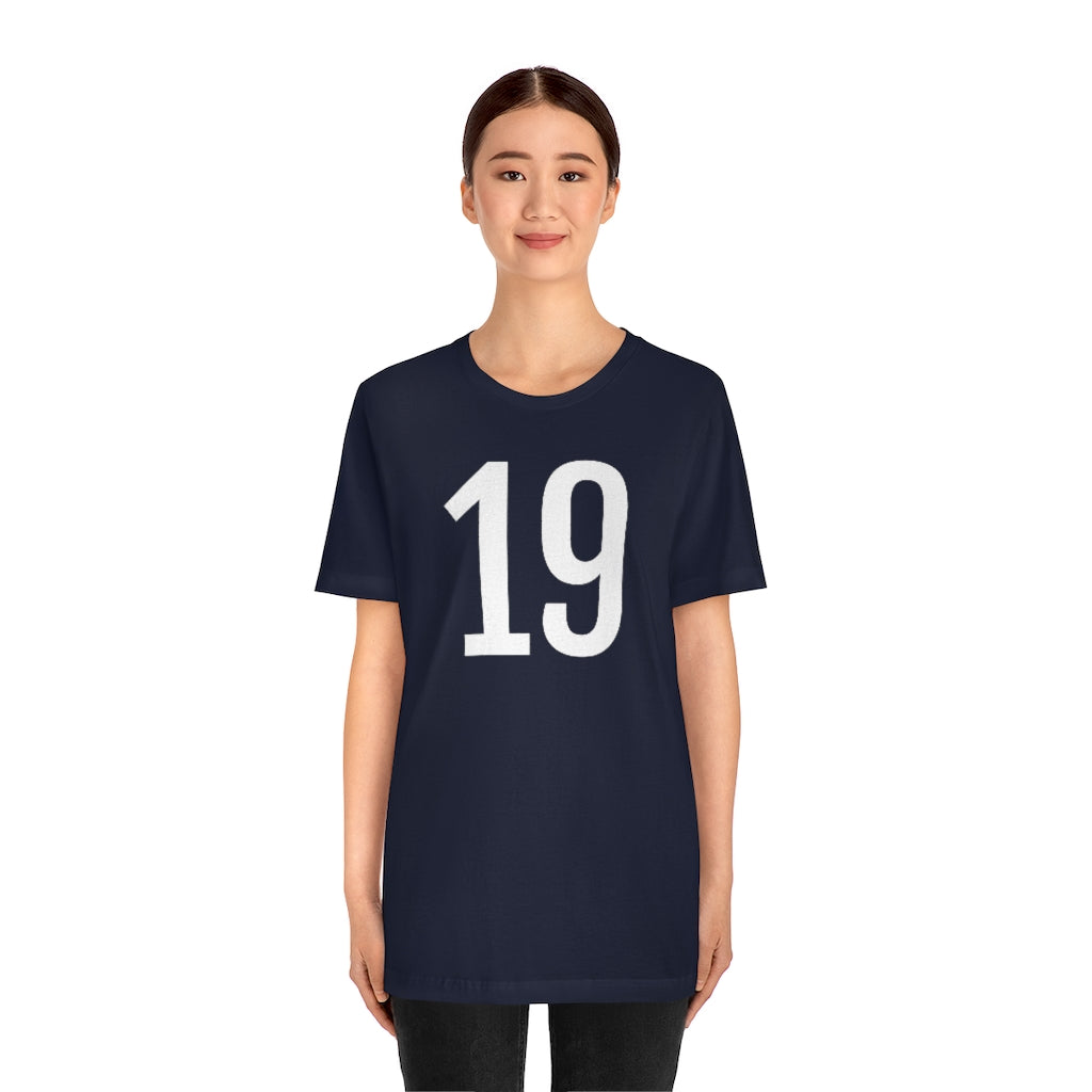 T-Shirt 19 Numbered T Shirt with Number On Them for Numerological Black Tshirt Outfit Petrova Designs