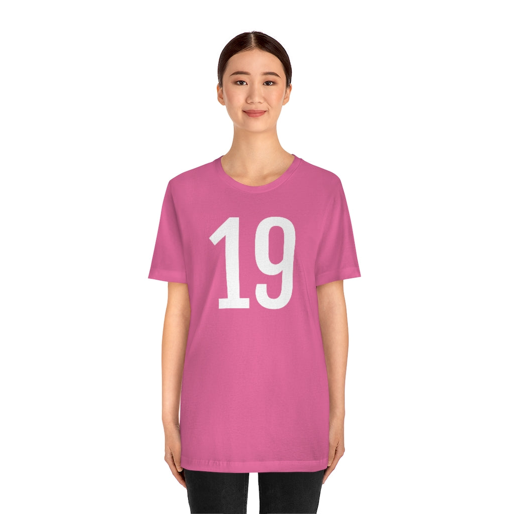 T-Shirt 19 Numbered T Shirt with Number On Them for Numerological Black Tshirt Outfit Petrova Designs