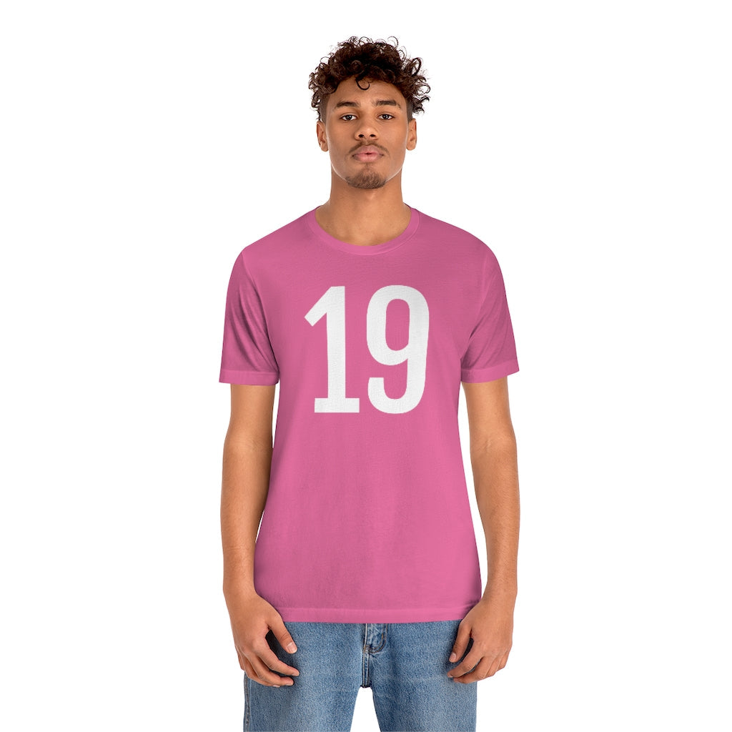 T-Shirt 19 Numbered T Shirt with Number On Them for Numerological Black Tshirt Outfit Petrova Designs