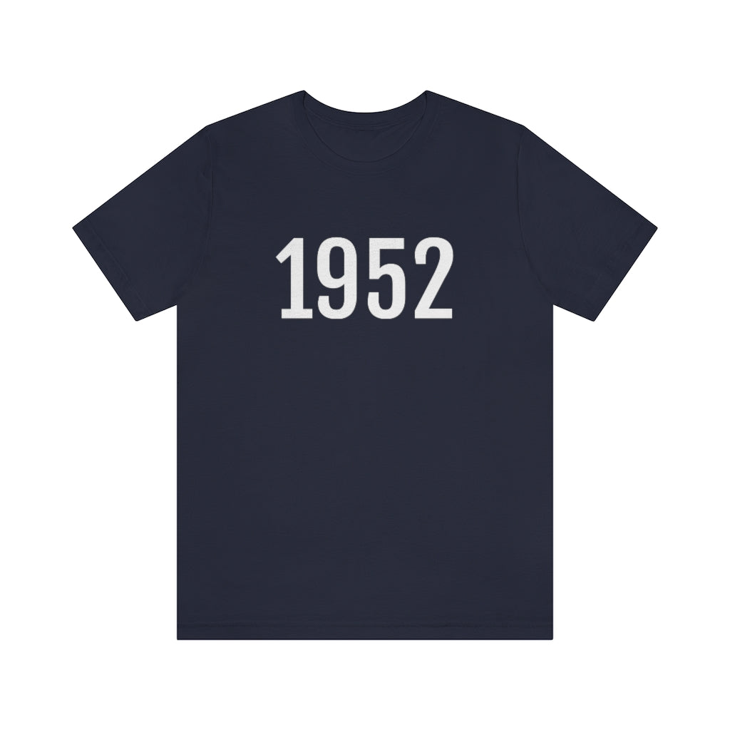 Navy T-Shirt 1952 Tee Shirt with Numbers On Them for Numbered T-Shirt Outfit Numerology Aesthetic Petrova Designs